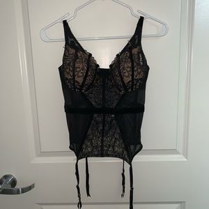 Adore Me Black Bustier Corset 30DDD